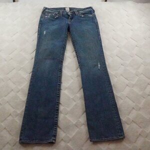 True Religion Low Rise Boot Cut Jean Womens 32 Western Y2K Cowgirl Flap Pocket
